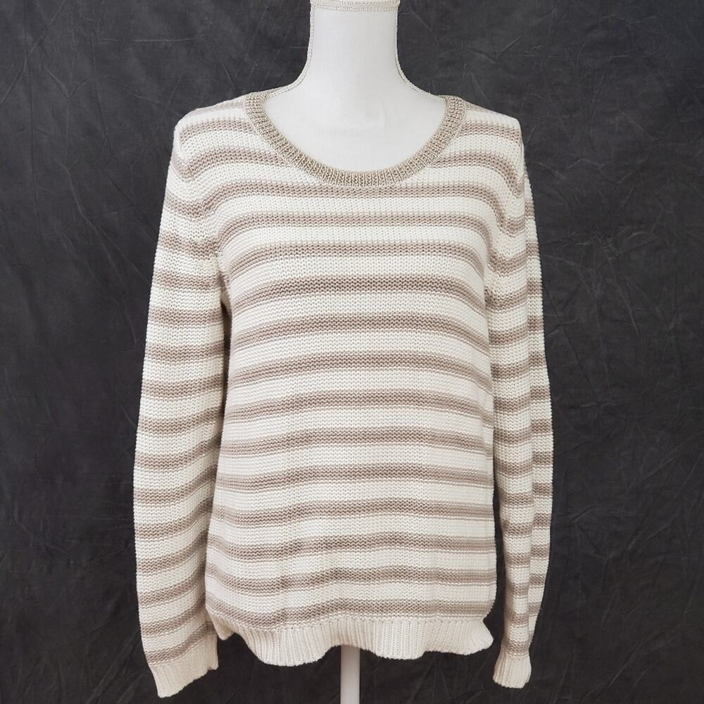 H&M Striped Metallic Sweater